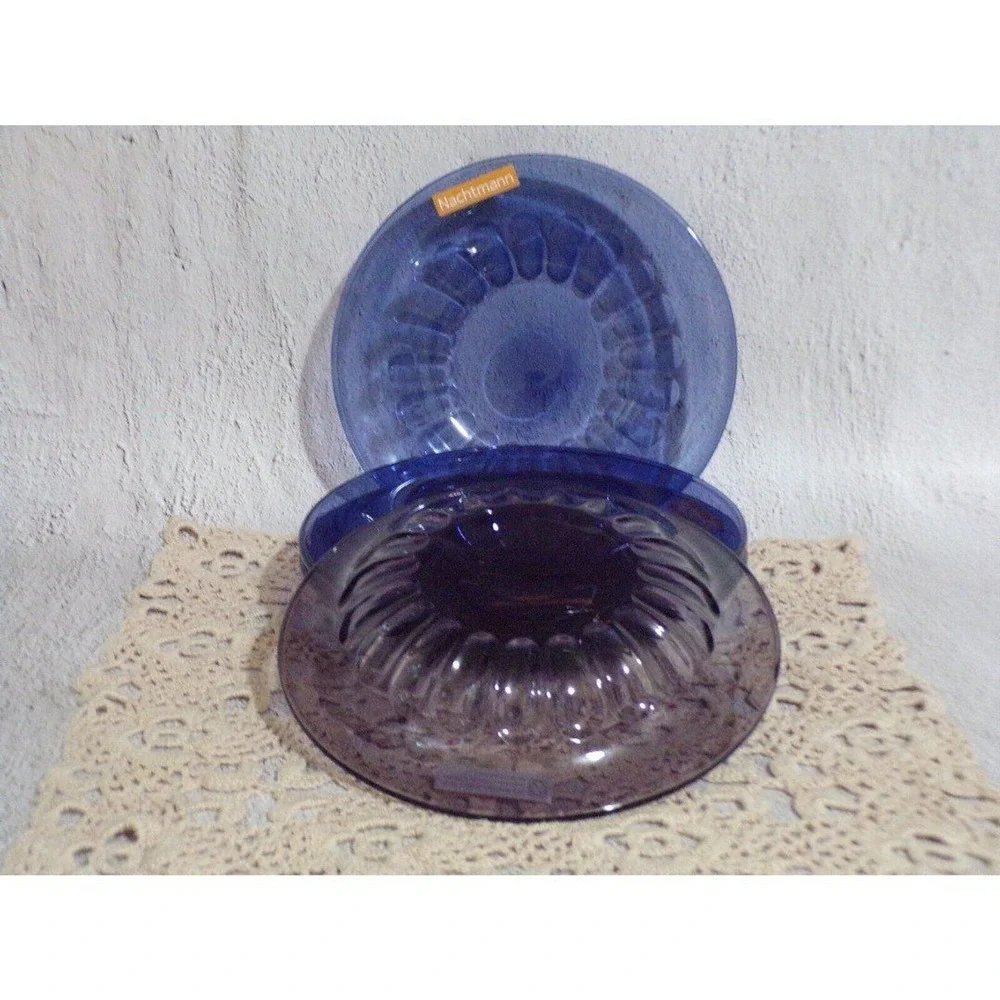 Nachtmann Beautiful Design Sapphire Blue Crystal Salad Bowls Set of 4